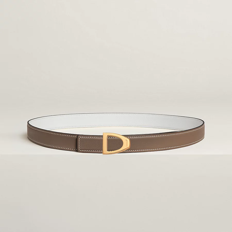 Cavaliere belt buckle & Reversible leather strap 24 mm - Image 1